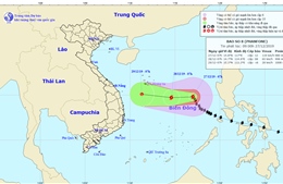 Bão số 8 giảm cấp và di chuyển theo hướng Tây, biển động dữ dội, sóng cao 5-7 m