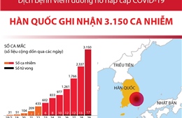 Dịch viêm đường hô hấp cấp COVID-19: Hàn Quốc ghi nhận 3.150 ca nhiễm