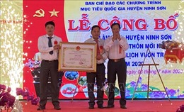 Xã miền núi Lâm Sơn của Ninh Thuận được công nhận đạt chuẩn nông thôn mới
