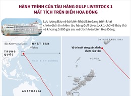 Hành trình của tàu hàng Gulf Livestock 1 mất tích trên biển Hoa Đông