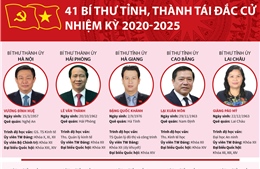 41 Bí thư tỉnh, thành tái đắc cử nhiệm kỳ 2020-2025