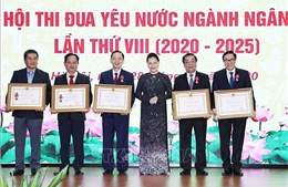 Chủ tịch Quốc hội Nguyễn Thị Kim Ngân dự Đại hội thi đua yêu nước ngành ngân hàng lần thứ VIII