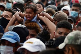 Hàng nghìn người di cư Honduras tràn qua biên giới Guatemala