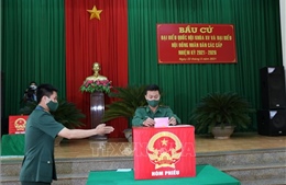 Bộ đội biên phòng vùng biên bảo đảm an toàn khi tham gia bầu cử