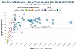 Tỷ lệ tiêm vaccine phòng COVID-19 của Việt Nam gần bằng tỷ lệ trung bình thế giới