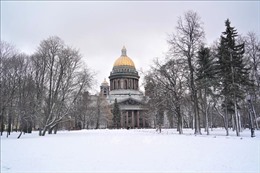 Thủ đô phương Bắc của nước Nga phủ tuyết trắng