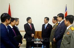 Trưởng ban Đối ngoại Trung ương thăm Đại sứ quán Triều Tiên tại Hà Nội