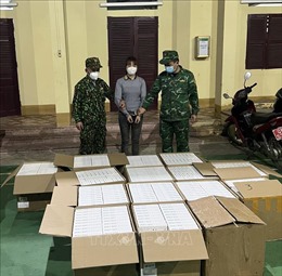 Biên phòng Lạng Sơn thu giữ 7.500 bộ kit test nhanh COVID-19