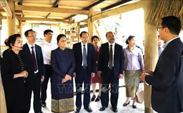 Phó Chủ tịch nước Lào Pany Yathotou thăm và làm việc tại Hà Giang