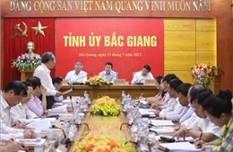 Thường trực Ban Bí thư làm việc tại tỉnh Bắc Giang