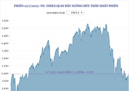 Phiên 22/7/2022: VN-Index lên sát mốc 1.200 điểm