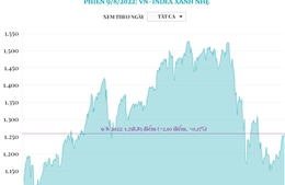 Phiên 9/8/2022: VN-Index xanh nhẹ