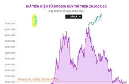 Giá tiền điện tử Bitcoin duy trì trên 20.000 USD