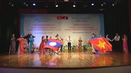 Biểu diễn nghệ thuật chào mừng năm đoàn kết hữu nghị Việt Nam - Lào
