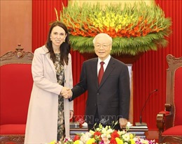 Tổng Bí thư Nguyễn Phú Trọng tiếp Thủ tướng New Zealand Jacinda Ardern