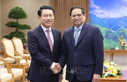 Thủ tướng Phạm Minh Chính tiếp Phó Thủ tướng, Bộ trưởng Ngoại giao Lào 