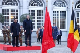 Lễ đón chính thức Thủ tướng Phạm Minh Chính thăm Vương quốc Bỉ