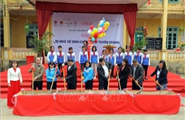 Khởi công xây dựng hàng chục nhà vệ sinh cho các trường học vùng khó khăn tại Tuyên Quang