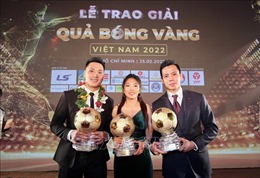 Tiền đạo Văn Quyết, Huỳnh Như giành Quả bóng vàng Việt Nam 2022