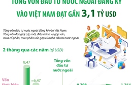 2 tháng năm 2023: Tổng vốn FDI đăng ký vào Việt Nam đạt gần 3,1 tỷ USD