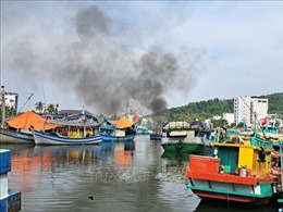 Kiên Giang: Cháy tàu cá trên sông Dương Đông thiệt hại khoảng 1 tỷ đồng