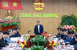 Thủ tướng Phạm Minh Chính làm việc với lãnh đạo chủ chốt tỉnh Hải Dương