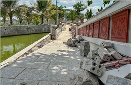 Cần Thơ: Khẩn trương sửa chữa các hạng mục bị lún, nứt ở đền thờ Vua Hùng