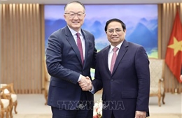 Thủ tướng Phạm Minh Chính tiếp Phó Chủ tịch Quỹ Đối tác cơ sở hạ tầng toàn cầu Jim Yong Kim