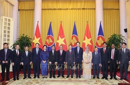 Chủ tịch nước Võ Văn Thưởng tiếp Đại sứ các nước ASEAN đến chào và chúc mừng  
