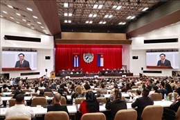 Chủ tịch Quốc hội Vương Đình Huệ phát biểu tại Phiên họp đặc biệt của Quốc hội Cuba 