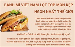 Bánh mì Việt Nam lọt top món kẹp ngon nhất thế giới