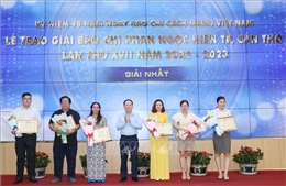Phóng viên TTXVN tại Cần Thơ đoạt giải Nhất Giải Báo chí Phan Ngọc Hiển