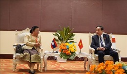 Phó Chủ tịch Thường trực Quốc hội Trần Thanh Mẫn tiếp Phó Chủ tịch Quốc hội Lào