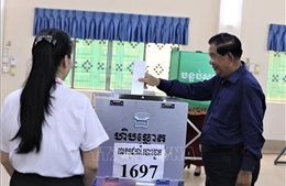 Bầu cử Campuchia: Hơn 78% cử tri đi bỏ phiếu