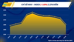 Chỉ số hàng hóa MXV-Index ghi nhận chuỗi giảm dài nhất kể từ đầu năm