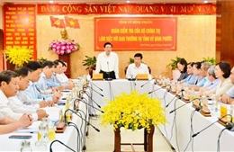 Đoàn kiểm tra của Bộ Chính trị kiểm tra công tác cán bộ tại Bình Phước