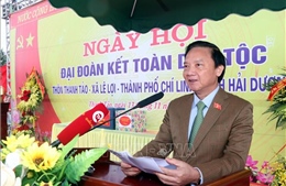 Phó Chủ tịch Quốc hội Nguyễn Khắc Định dự Ngày hội Đại đoàn kết tại Hải Dương