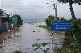 Bình Định mưa lũ gây chia cắt, nhiều địa phương bị ngập cục bộ