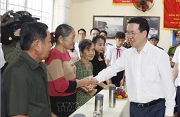 Chủ tịch nước Võ Văn Thưởng thăm, chúc Tết quân và dân xã đảo Thổ Châu