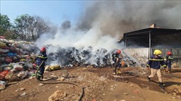 Cháy lớn tại Nhà máy rác Chư Sê, ước thiệt hại hơn 5 tỷ đồng