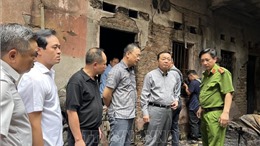 Lãnh đạo Chính phủ, Quốc hội kiểm tra hiện trường vụ cháy tại phố Trung Kính, Hà Nội