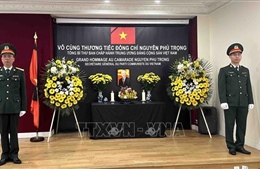 Trọng thể lễ viếng Tổng Bí thư Nguyễn Phú Trọng tại Pháp