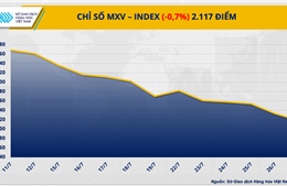 Chỉ số MXV-Index về mức thấp nhất hơn 4 tháng