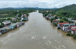 Yên Bái: Lưu lượng nước đổ về hồ Thác Bà đã giảm đáng kể