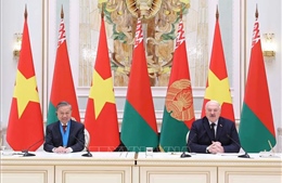 Tổng Bí thư Tô Lâm và Tổng thống Belarus phát biểu với báo chí