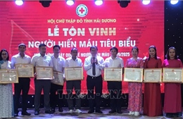 Hải Dương: Tôn vinh 100 người hiến máu tình nguyện tiêu biểu
