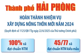 Thành phố Hải Phòng hoàn thành nhiệm vụ xây dựng nông thôn mới năm 2024