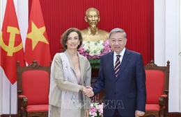 Tổng Bí thư Tô Lâm tiếp Tổng Giám đốc Tổ chức Giáo dục, Khoa học và Văn hóa của Liên hợp quốc (UNESCO)