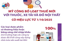 Mỹ công bố loạt thuế mới với thuốc, xe tải và đồ nội thất