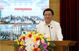 Ủy viên Bộ Chính trị Nguyễn Xuân Thắng tiếp xúc cử tri Quảng Ninh 